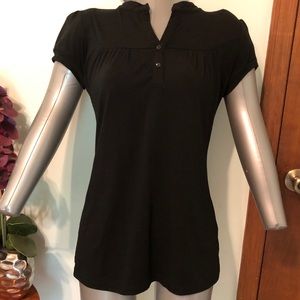 Dressy black maternity top